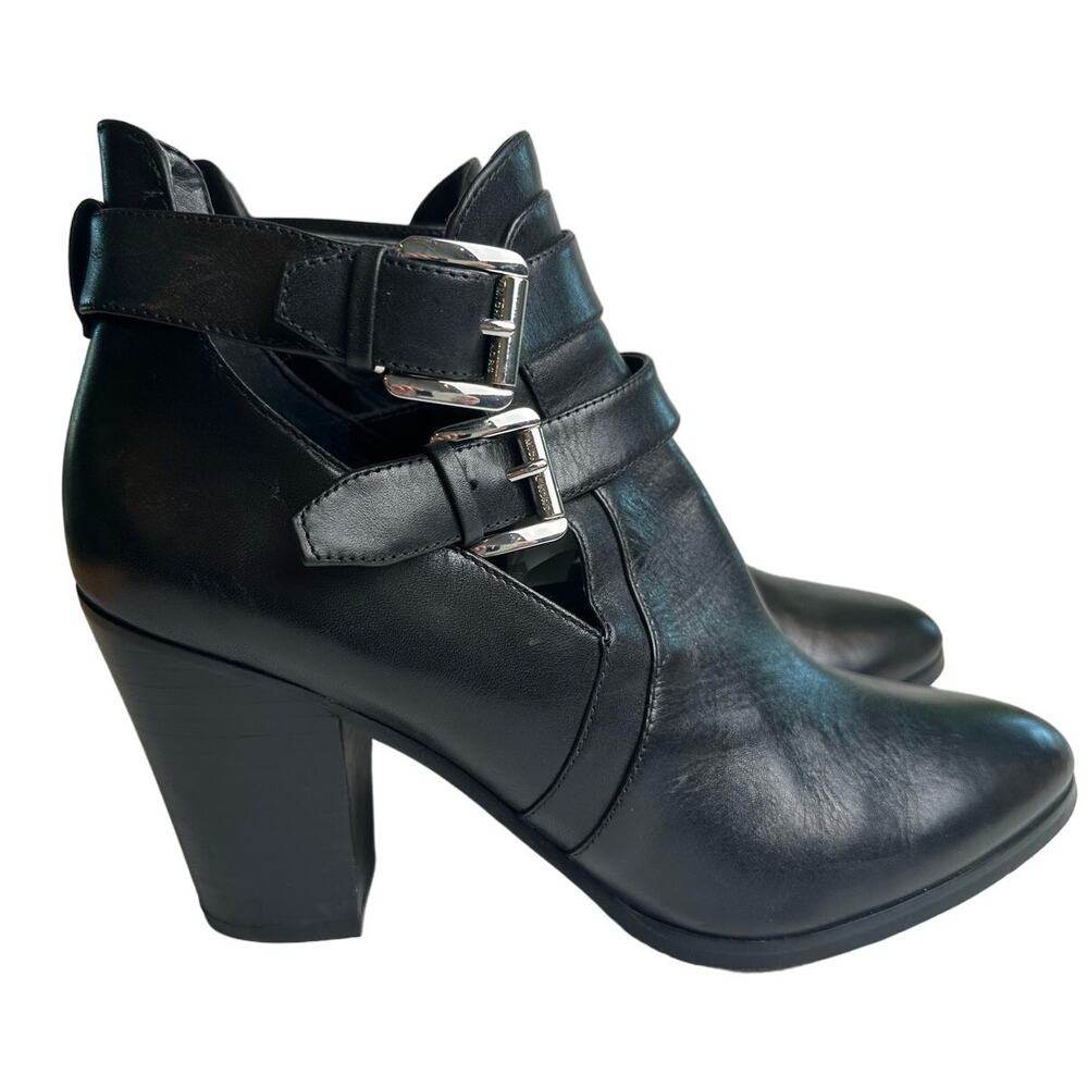 Michael by Michael Kors Walden Bootie Leather Heeled Boot Size 10
